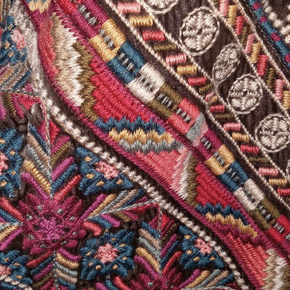 Johnny Was Graphite velour embroidered jacket - Picture 11 of 16